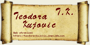 Teodora Kujović vizit kartica